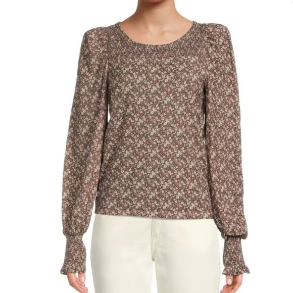 Nation LTD Abigail Festival Long Sleeve Top Pima Cotton Little House M - Picture 2 of 16